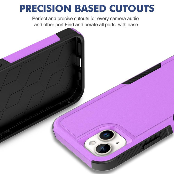 For iPhone 15 Plus 2 in 1 PC + TPU Phone Case(Purple)