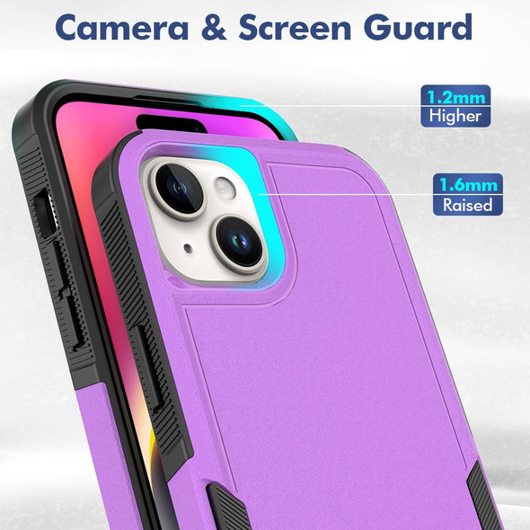 For iPhone 15 Plus 2 in 1 PC + TPU Phone Case(Purple)