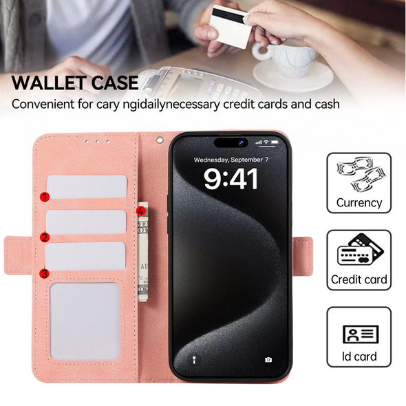 For Samsung Galaxy S21 Ultra 5G ABEEL Frosted Magnetic RFID Leather Phone Case(Pink)