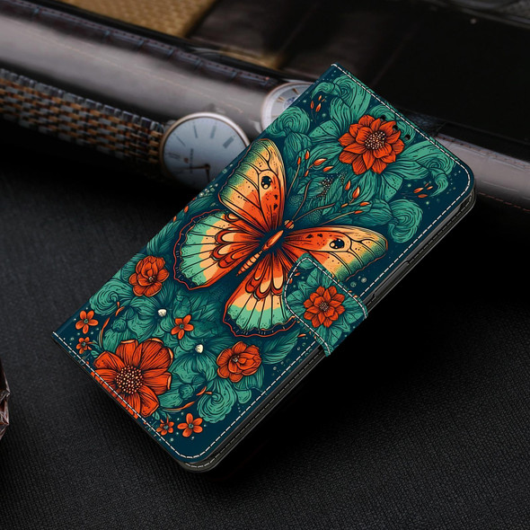 For Samsung Galaxy S20 FE 4G/5G Crystal Painted Leather Phone case(Flower Butterfly)