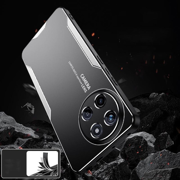 For Realme 11 4G Global Blade Series TPU Hybrid Metal Phone Case(Red)