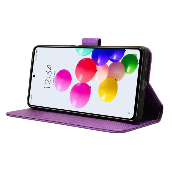 For ZTE Anshin Family Diamond Texture Leather Phone Case(Purple)