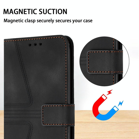 For Redmi Note 11 Pro 5G/4G Global Triangle Solid Color Leather Phone Case(Black)