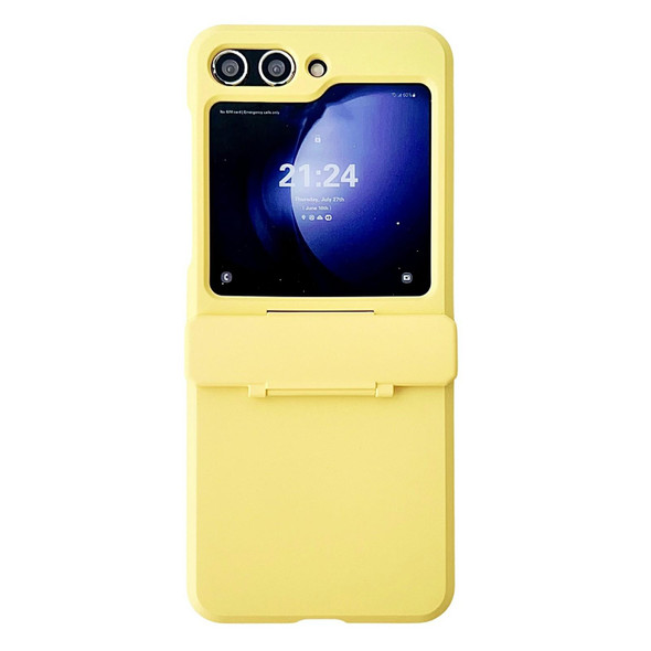 For Samsung Galaxy Z Flip5 5G Skin Feel PC Full Coverage Shockproof Phone Case(Yellow)