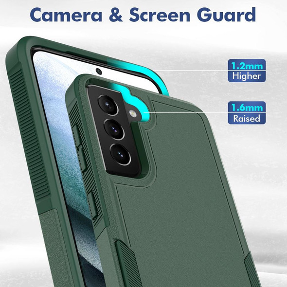 For Samsung Galaxy S21+ 5G 2 in 1 PC + TPU Phone Case(Dark Green)