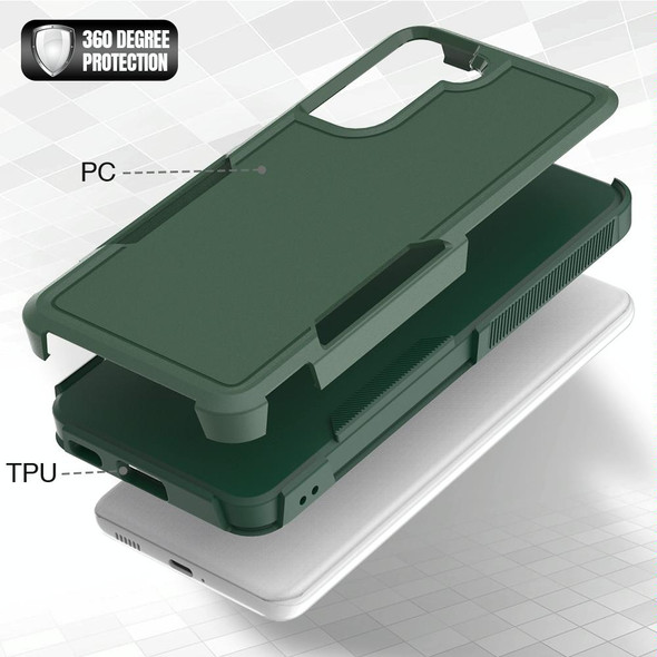 For Samsung Galaxy S21 5G 2 in 1 PC + TPU Phone Case(Dark Green)