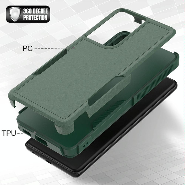 Samsung Galaxy S21 Ultra 5G 2 in 1 PC + TPU Phone Case(Dark Green)