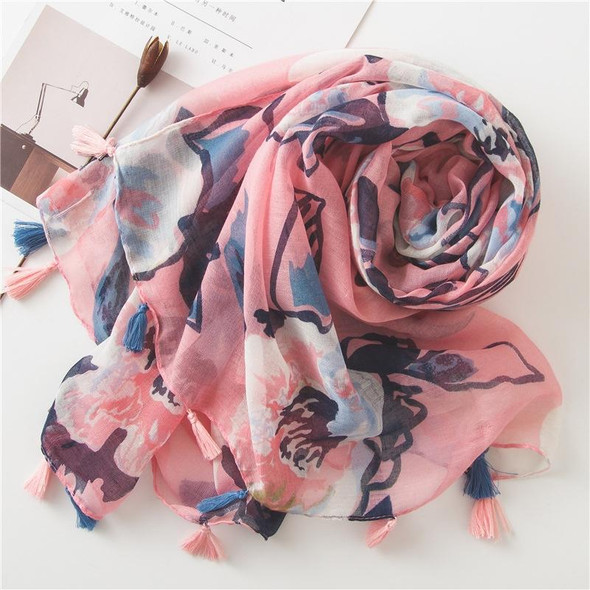 180 X 85cm  Women Cotton And Linen Scarf Retro Splicing Bohemian Printed Silk Shawl SL2006-032