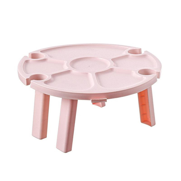 Outdoor Picnic Portable Folding Wine Table(Pink)