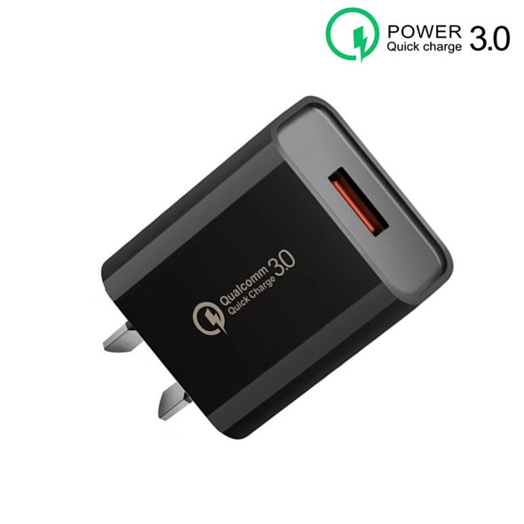 CA-25 QC3.0 USB 3A Fast Charger for Mobile Phone, AU Plug(Black)