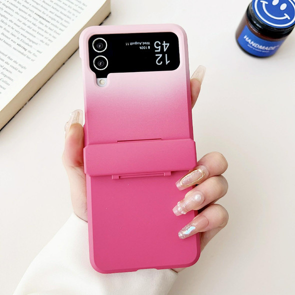 For Samsung Galaxy Z Flip3 5G Skin Feel PC Full Coverage Shockproof Phone Case(Pink+Red)