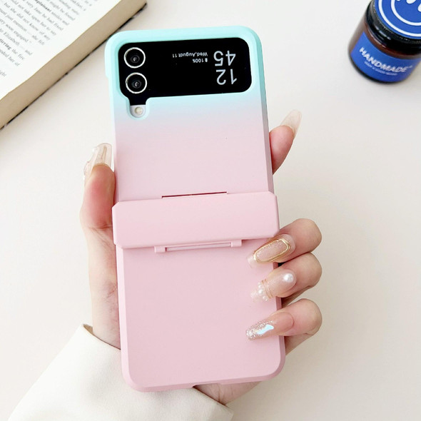 For Samsung Galaxy Z Flip3 5G Skin Feel PC Full Coverage Shockproof Phone Case(Pink+Light Blue)