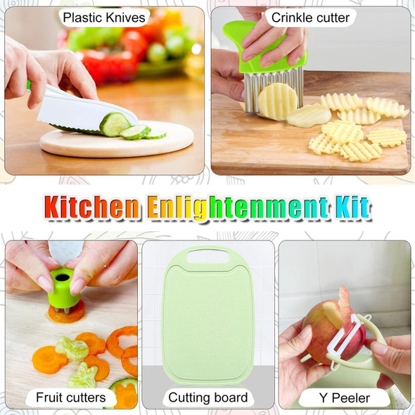 Children Cooking Knife Set Early Childhood Education Kitchen Tools, Spec: 17pcs /Set