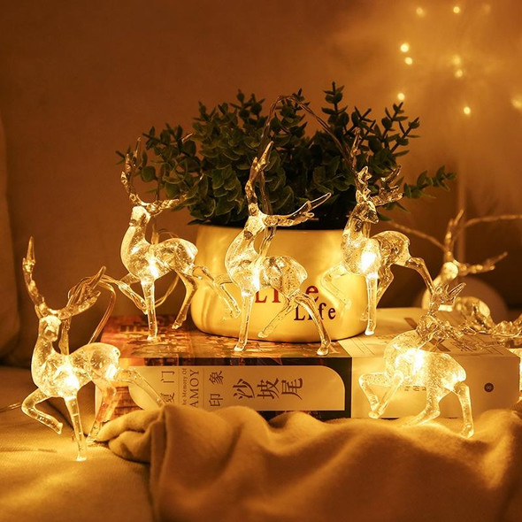 Christmas Elk String Lights Holiday Decoration, Spec: 6m 40 LEDs USB Power(Warm White Light)