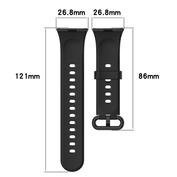 For Redmi Watch 4 Solid Color Colorful Buckle Silicone Watch Band(Coffee)