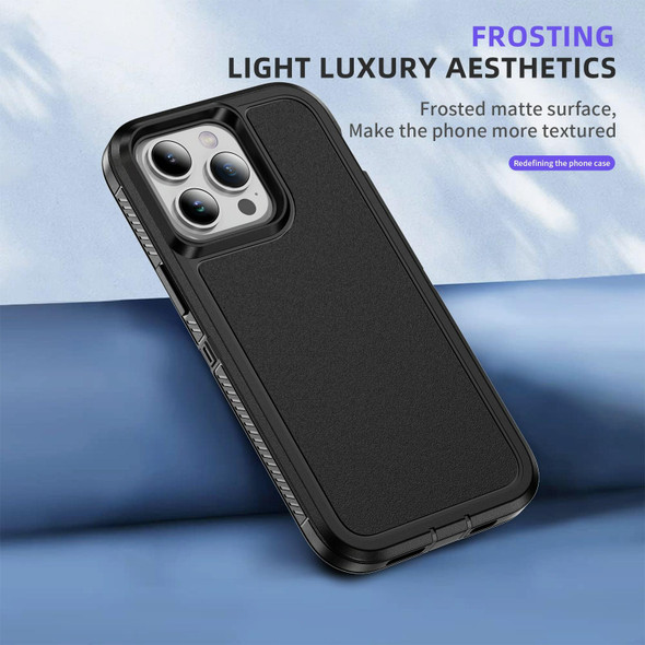 For iPhone 13 Pro Guard Life Waterproof Frosted Phone Case(Black)