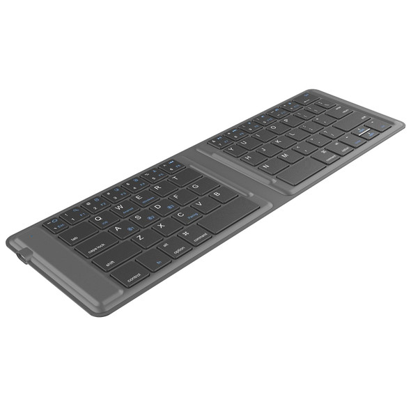 G2104 Leather Foldable Bluetooth Keyboard(Grey)