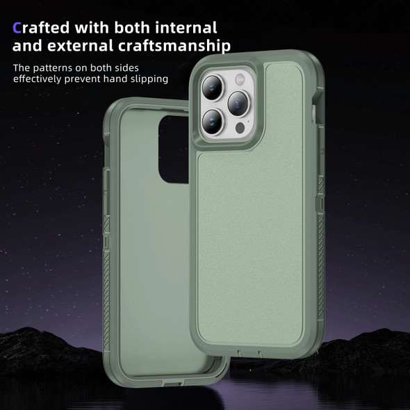 For iPhone 14 Pro Guard Life Waterproof Frosted Phone Case(Green)