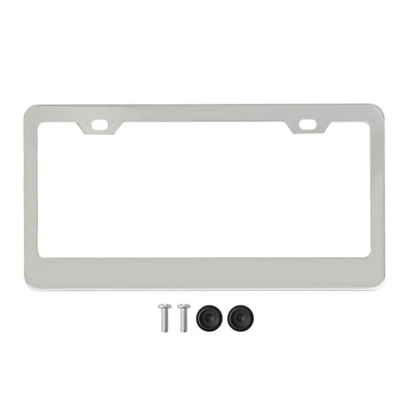 American Standard Aluminum Alloy License Plate Frame Including Accessories, Specification: Square Hole Round Corner Aluminum Spray White