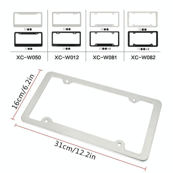 American Standard Aluminum Alloy License Plate Frame Including Accessories, Specification: Round Hole Aluminum Black