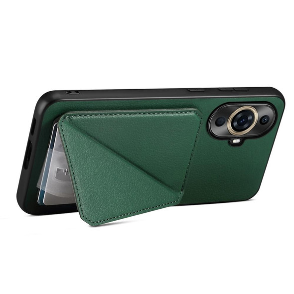 For Huawei nova 11 Pro / nova 11 Ultra D04 Calf Texture Dual Card Slot Holder Phone Case(Green)