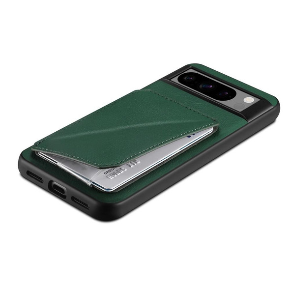 For Google Pixel 8 Pro D04 Calf Texture Dual Card Slot Holder Phone Case(Green)