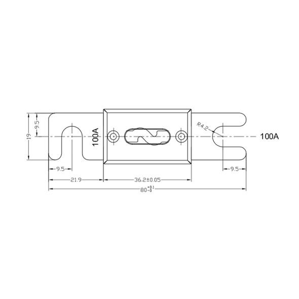 A6802 Car ANL Fuse Holder with 100A / 300A Fuse