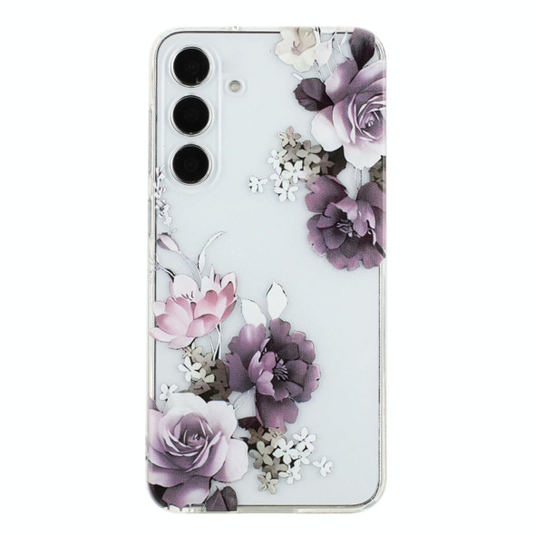For Samsung Galaxy A54 5G Colorful Painting Pattern TPU Phone Case(Peony)
