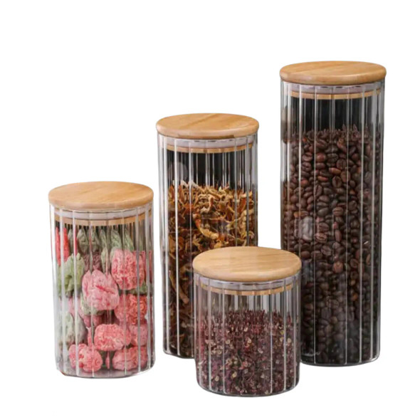 Pantry Gem Jar with Bamboo Lid - 90 x 200mm
