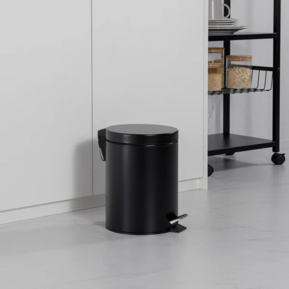 Casa Roma 5L Stainless Steel Pedal Bin - Soft Close Lid