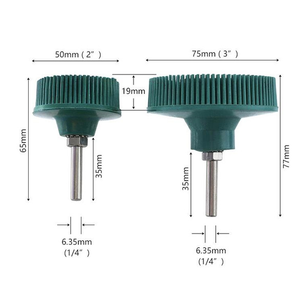 Electric Drill Disc Brush Emery Deburring Polishing Rubber Sanding Brush, Style: 3 Inch Green