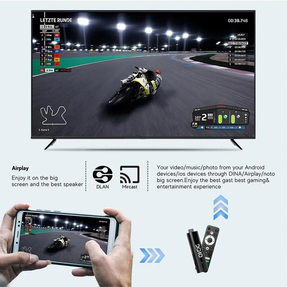 LEMFO DQ10 Allwinner H618 Quad Core ARM Cortex A53 8K HD Android TV Stick, RAM:4GB+32GB(UK Plug)