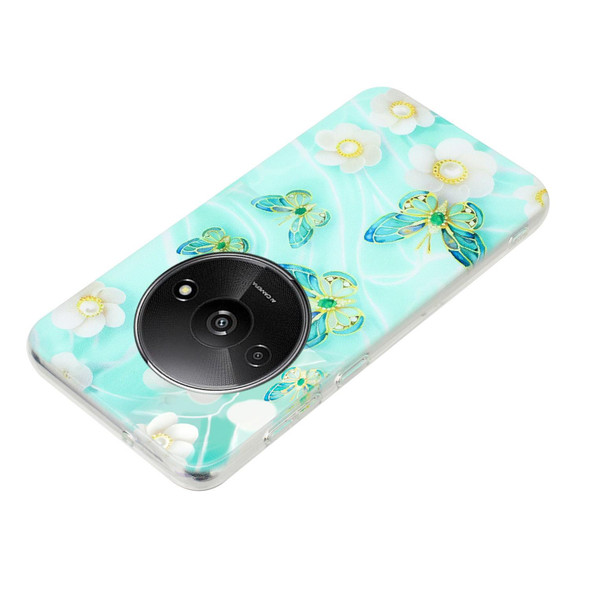 For Xiaomi Redmi A3 Colorful Painting Pattern TPU Phone Case(Butterflies)