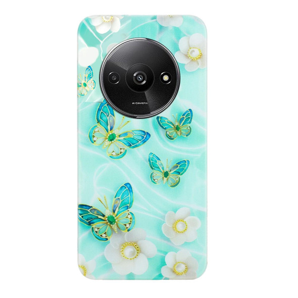 For Xiaomi Redmi A3 Colorful Painting Pattern TPU Phone Case(Butterflies)