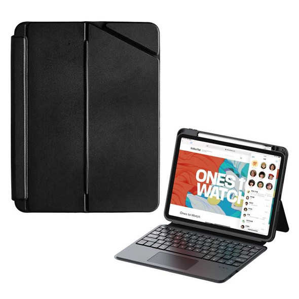 For iPad Pro 11 ZGA K01 Wireless Bluetooth Magnetic Keyboard Tablet Leather Case(Black)