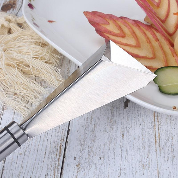 2 PCS Household Stainless Steel Fruit Carving Knife Shaper Flower-shaped Vegetable Cutter