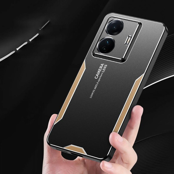 For vivo S15e Blade Series TPU Hybrid Metal Phone Case(Silver)