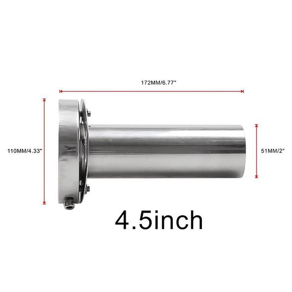 4.5 inch Universal Car 304 Stainless Steel Exhaust Pipe Muffler Unadjustable Tail Muffler Tip 