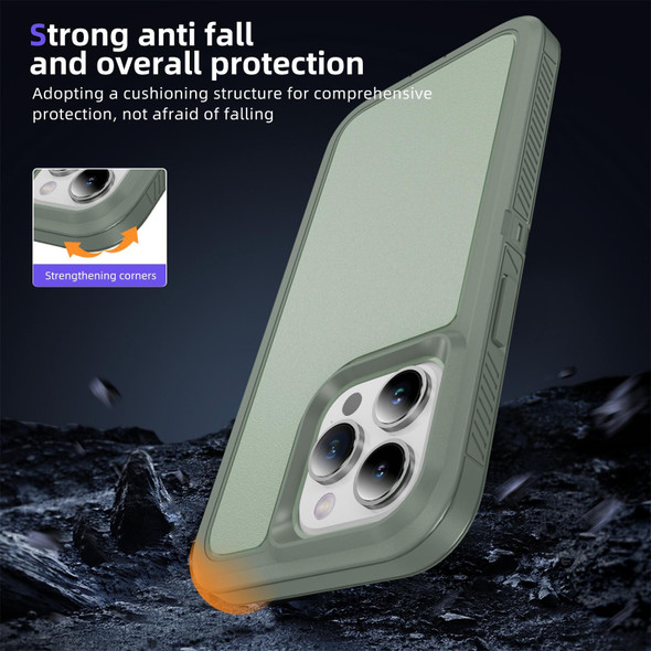 For iPhone 15 Pro Guard Life Waterproof Frosted Phone Case(Green)