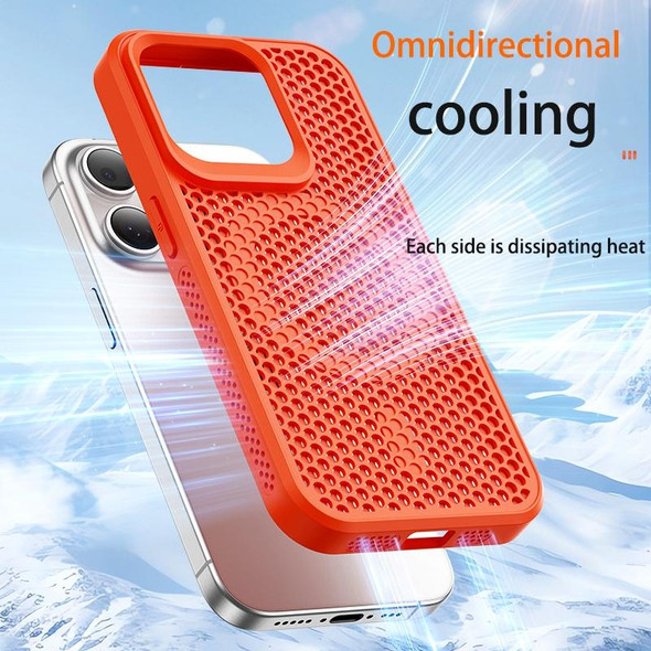 For iPhone 15 MagSafe Magnetic Heat Dissipation Phone Case(Orange)