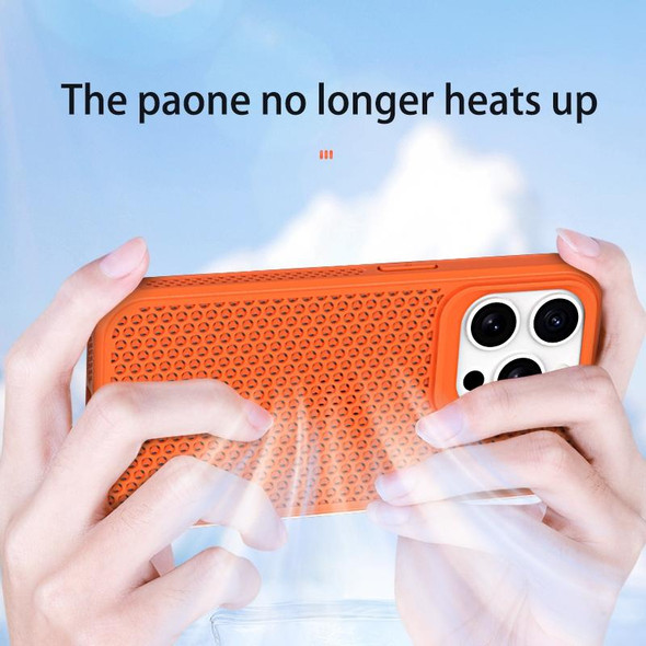 For iPhone 15 Pro Max Heat Dissipation Phone Case(Orange)