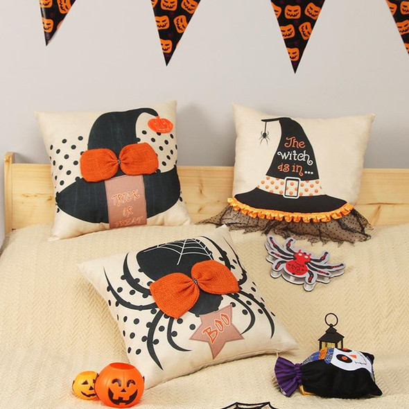 2 PCS SYSDWS21 45x45cm Halloween Decorations Printing Pillowcase Without Inner Core, Style: Spider