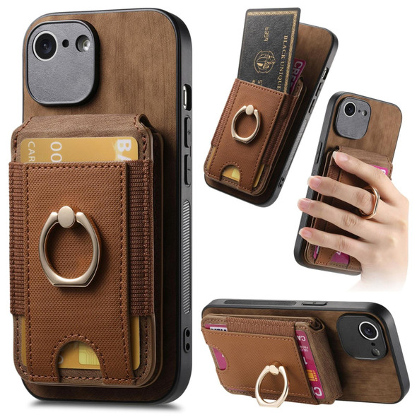 For iPhone 7 / 8 / SE 2022 Retro Splitable Magnetic Stand Card Bag Leather Phone Case(Brown)