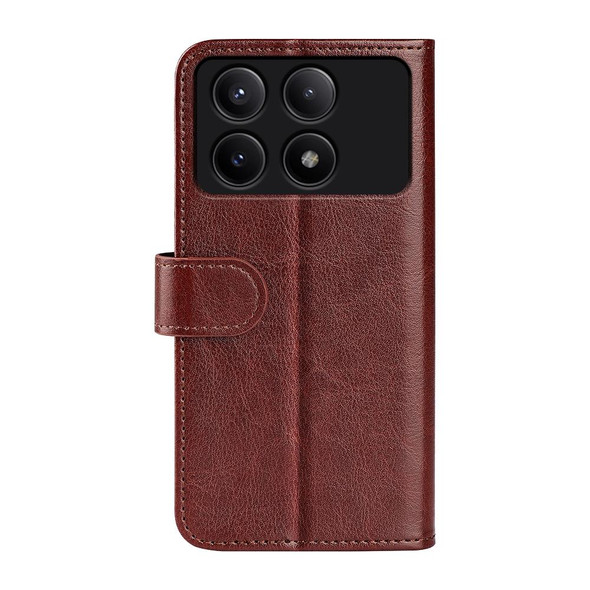 For Xiaomi Redmi K70E R64 Texture Horizontal Flip Leather Phone Case(Brown)