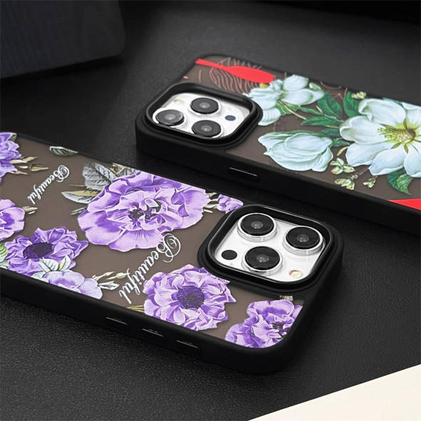 For iPhone 14 Skin Feel Matte TPU+PC Shockproof Phone Case(Camellia)