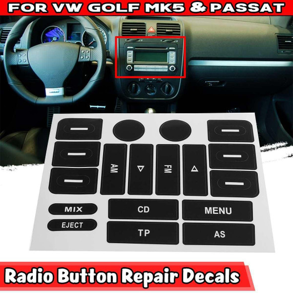 For Volkswagen Golf MK5/Passat RADIO Button Repair Sticker