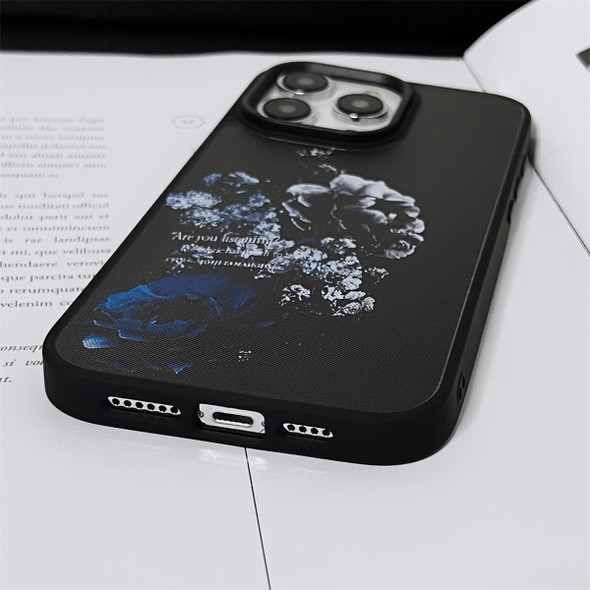 For iPhone 14 Skin Feel Matte TPU+PC Shockproof Phone Case(Peony)