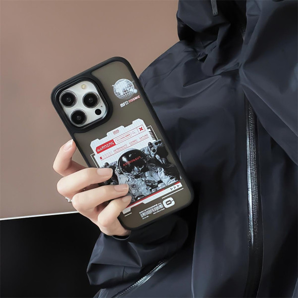 For iPhone 15 Pro Max Skin Feel Matte TPU+PC Shockproof Phone Case(Space Astronaut)