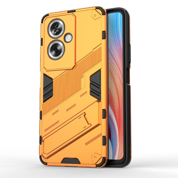 For OPPO A79 5G Global Punk Armor 2 in 1 PC + TPU Phone Case with Holder(Orange)