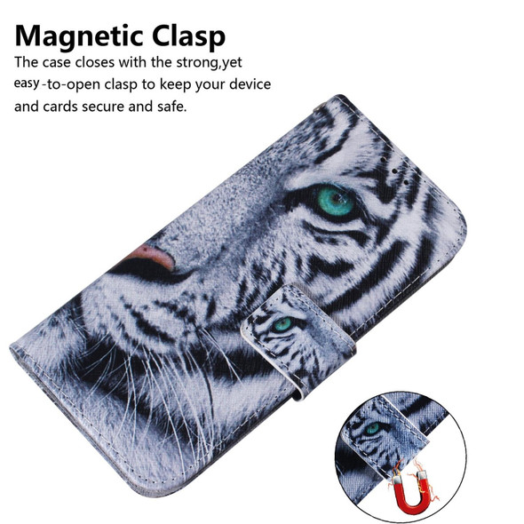 For Realme 12+ Coloured Drawing Flip Leather Phone Case(Tiger)